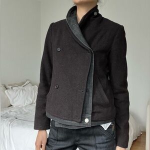 Hussein Chalayan FW 2005 Wool Double Breasted Layered Jacket
